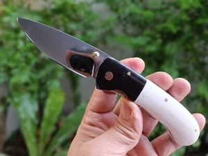 Handmade folding pocket hunting knife 3” 4034 Germany antirust, Ostrich tibia - Picture 1 of 11