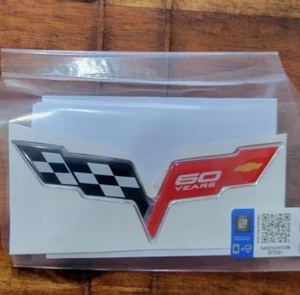 C6 Corvette 60th Anniversary Flag Domed GM Engine Air Bridge Size Overlay - Picture 1 of 2