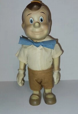 Antigua figura de composición de Pinocho Crown Toy Co 1939 9" con brazos articulados Foto 1 de 4