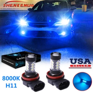 8000K Ice Blue H11 LED Fog Light Bulbs for Chrysler 200 2013-2016 300 2011-2014 - Picture 1 of 12