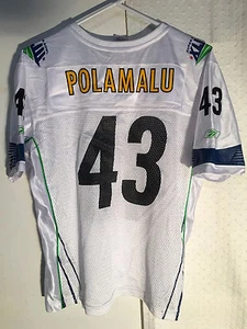 Camiseta deportiva para mujer Reebok de los Pittsburgh Steelers Troy Polamalu blanca Superbowl 43 S - Imagen 1 de 2