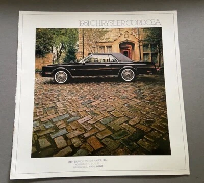 1981 Chrysler Cordoba Original Car Sales Brochure Catalog - Image 1 of 4