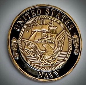 US NAVY Challenge Coin-Bronze Color-Shellback-New-King Neptune - Picture 1 of 2