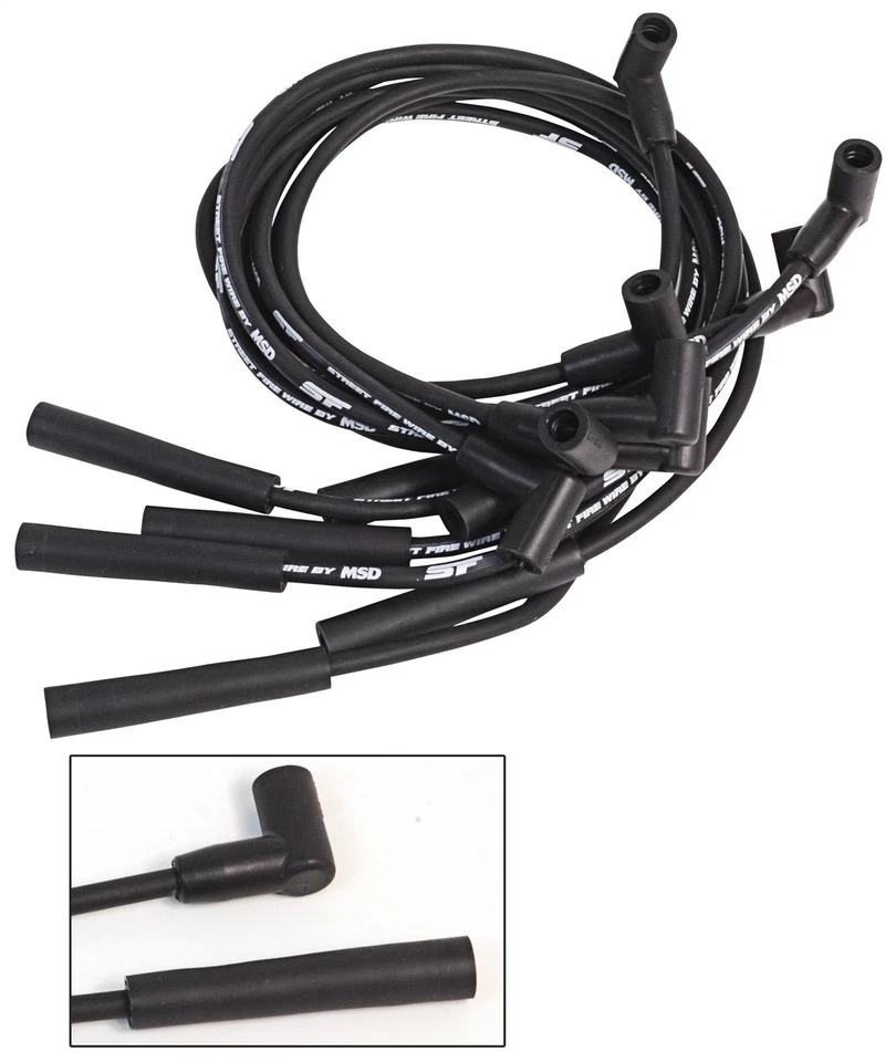 MSD Encendido 5541 8mm Negro Street Fire Bujía Cables Ford 302 (5.0L)/351W HEI Foto 1 de 1