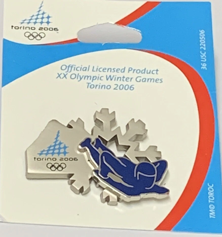 2006 Torino Olympic pin Skeleton snowflake - Image 1 of 4