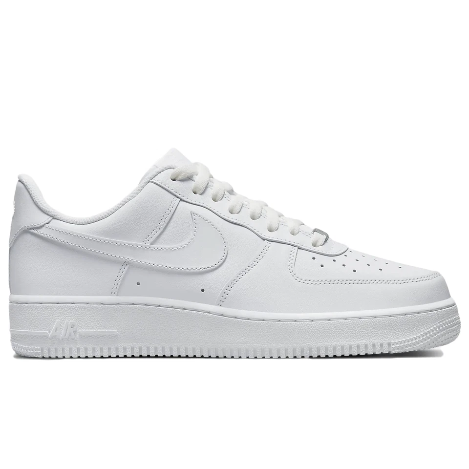 Nike Air Force 1 07 Leather Trainers CW2288-111 Triple White UK9.5/US10.5/EU44.5