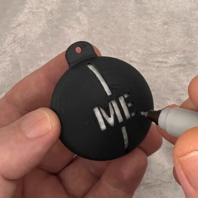 Golfball Schablone Linienmarker - Personalisieren mit eigenem Text - Sharpie Pen Inc