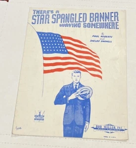 There's A Star Spangled Banner Waving Somewhere 1942 sheet music Paul Roberts - Picture 1 of 3