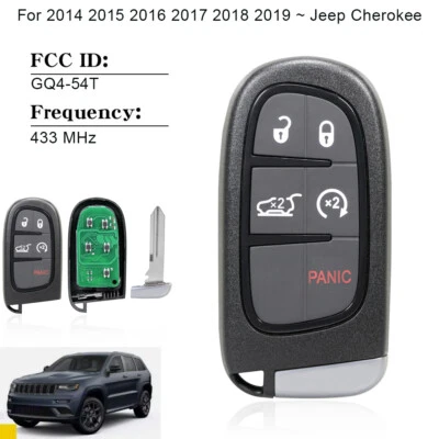 For 2014 2015 2016 2017 2018 2019 Jeep Cherokee Keyless Remote Smart Key Fob Foto 1 de 4