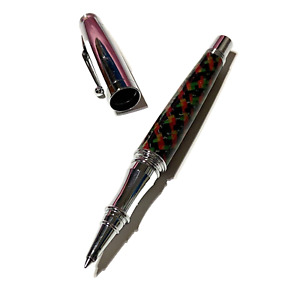 VTG Monteverde Collectible Ballpoint Pen Green Gold Red Black and Chrome