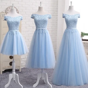 Women Evening Party Prom Ball Gowns Lace Wedding Bridesmaid Dresses Dress Formal - Picture 1 of 13
