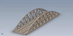 00 Gauge 28" (711mm) Twin Arched Girder Railway Bridge - Picture 1 of 6