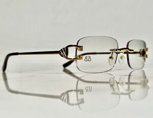 Bonano Italy Sunglasses Glasses Frames Cartier Zilli Amiri Gold Vintage Rimless