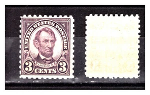 USA: 1925 Sc: US-584 "Abraham Lincoln" 3c Perf. 10 MNH - Picture 1 of 1