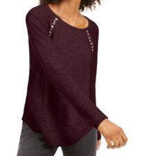 Inc Peekaboo Grommet Sweater Port Size: S 