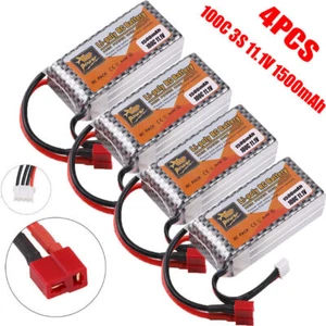 1500mAh 11.1V 100C 3S LiPo Battery T Plug for RC Drone Boat Airplane - Picture 1 of 7