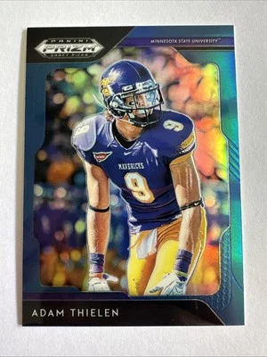 2019 Panini Prizm Draft Picks #4 Adam Thielen Blue Silver Holo Refractor - Image 1 of 2