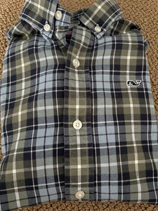 Vineyard Vines Boys 100% Cotton Whale L/S Button Down Shirt, Size 6, Plaid - Picture 1 of 6