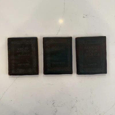 Little Leather Library Books Lot Of  3 Stevenson Burns Kipling Garden Verse Poem Foto 1 de 4