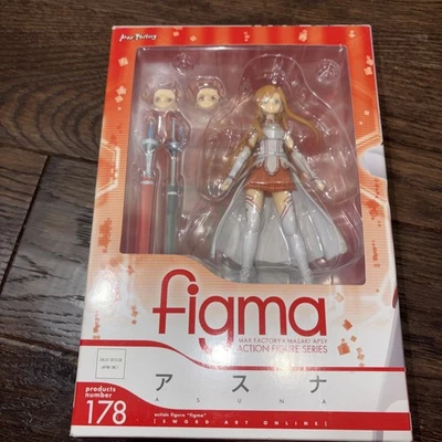 Figura de acción en línea Asuna Figma #178 Sword Art Max Factory Japón Anime Foto 1 de 4