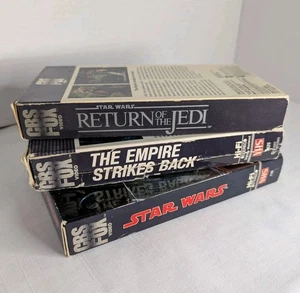 Star Wars Original Trilogy VHS CBS FOX Red Corner Hi-Fi Stereo Original Owner - Foto 1 di 8