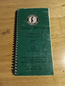 HOSHIZAKI R-22 Cuber Flaker DCM Dispenser Technician Pocket Guide 1996 - Imagen 1 de 4