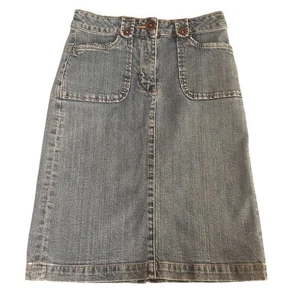 Boden Women's Blue Denim Midi Skirt M with Pockets - Picture 1 of 8