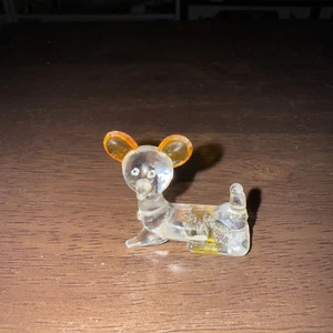 Vintage Lucite Clear Plastic mouse Made in Hong Kong - Picture 1 of 2