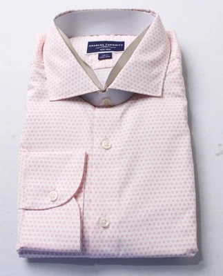 Camisa Charles Tyrwhitt Para Hombre Calce Ajustado Floral Geo Estampado ZG3 Rosa Talla XL NUEVA CON ETIQUETAS Foto 1 de 4