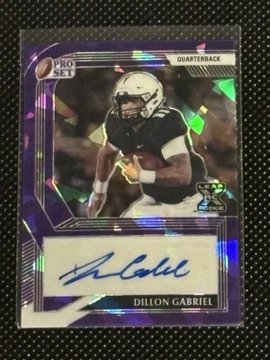2022 Leaf Pro Set Metal Dillon Gabriel Rookie Purple Ice Auto /20 #PA-DG1 - Image 1 of 2