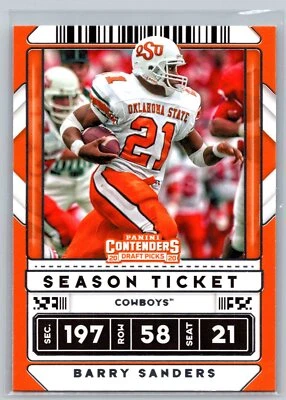 Barry Sanders 2020 Panini Contenders Draft Picks #9 Oklahoma State Cowboys - Image 1 of 2