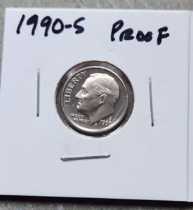 Moneda de diez centavos Roosevelt 1990 S Proof San Francisco - Imagen 1 de 2