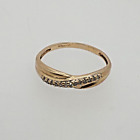 Eternity 9ct Gold Diamond Ring UK ring Size I - 9ct Yellow gold