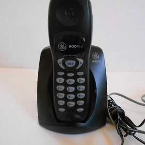 GE 26928GE2-C 900MHz Cordless telephone Set Base Charger Handset PLUGS BLACK - Picture 1 of 8