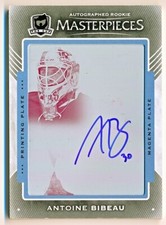 2015-16 The Cup Antoine Bibeau Masterpieces Printing Plate Auto Rc #CUP107 (1/1)