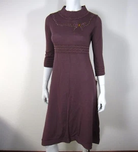 MANUELA MOORE NWT LONG SLEEVE SWEATER DRESS SIZE S Small RED - Picture 1 of 8
