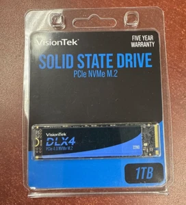New, VisionTek DLX4 1TB 2280 M.2 PCIe 4.0 x4 SSD (NVMe) OPAL 2.0 - Picture 1 of 2
