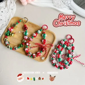 Christmas Bag Pendant Keychain Double Chain Phone Charm Rope - Photo 1 sur 21