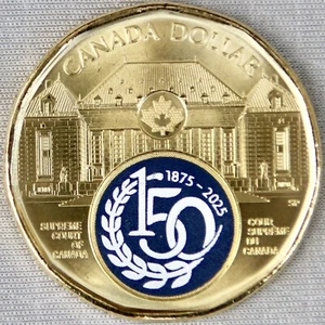 **NEW*CANADA / KANADA_1 Dollar 2025_150 Years of the Supreme Court_coloriert_unc - Bild 1 von 4