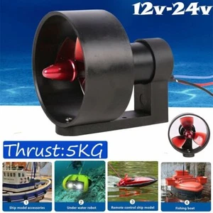 12V-24V Underwater Thruster Engine Propeller Drive For ROV RC Bait Tug Boat Part - Picture 1 of 15