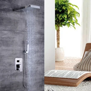 Juego de grifo de ducha de acero inoxidable ducha de lluvia cabezal de ducha juego de ducha latón - Imagen 1 de 11