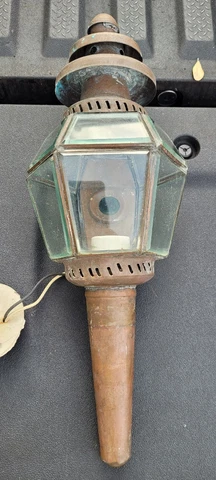 Antique Vintage Copper Porch Light Cover