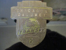 Vintage Bus Lines Driver Uniform Hat Badge Chicago & Calumet Transit #6
