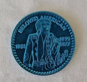 1981 Elvis Presley New Orleans Doubloon Token Mardi Gras Coin Original BLUE - Picture 1 of 5