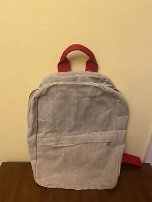 Mochila de lona vaquera Urban Outfitters - Marfil/Rojo - Unisex - Talla mediana *NUEVA SIN ETIQUETAS* Foto 1 de 4