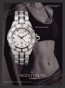 Bulova Accutron 2000s Print Advertisement 2007 Watch Abs Woman Work Out Athletic - Picture 1 of 1