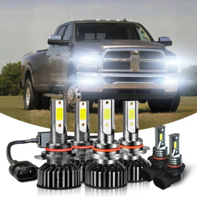 Para Ram 1500 2013 2014 2015 con proyector bombillas LED faros blancos y luces antiniebla Foto 1 de 4