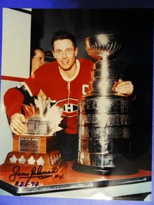 JEAN BELIVEAU #4 AUTOGRAPHED COA 8x10 1972 MONTREAL CANADIENS STANLEY CUP - Picture 1 of 7