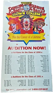 1990s Ringling Bros Clown College Audition Advertisement Poster 15.5"X8" BB - Picture 1 of 8