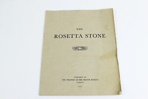 THE ROSETTA STONE 1950 London, England Illustrated History Book British Museum